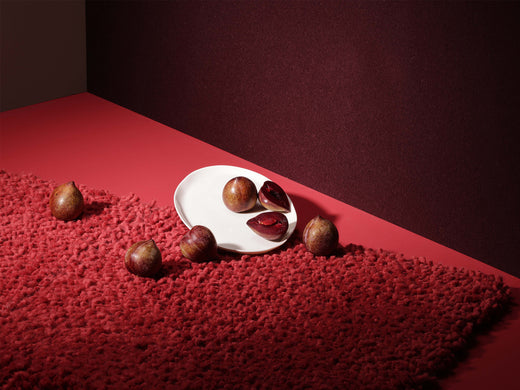 Ruckstuhl Wollteppich PIU in 167 Koralle – Detailansicht