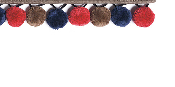 Materialvorschau der Ruckstuhl Einfassung Frame in 303 Rot-Blau-Braun – mit Satina-Einfassung