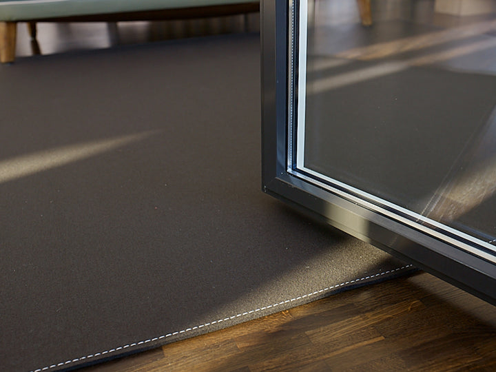 Ruckstuhl Teppich Filz Feltro Color 70036 anthrazit meliert Steppnaht Türe