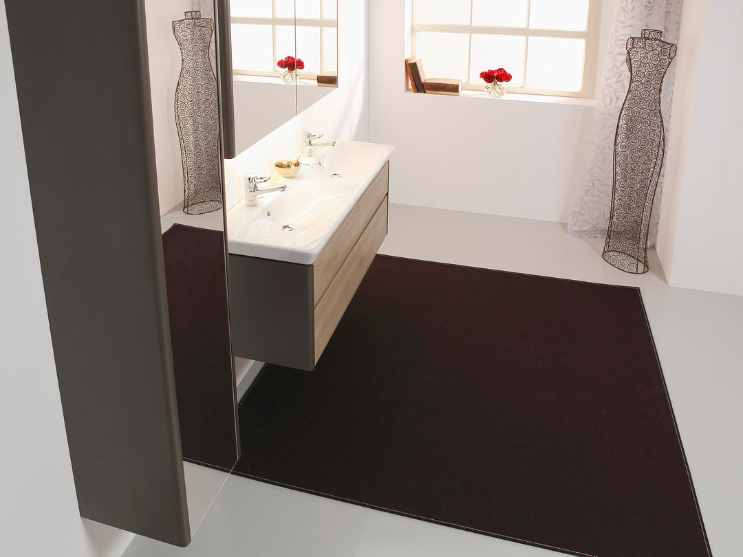 Ruckstuhl Teppich Filz Feltro Color 737 braun meliert Badezimmer