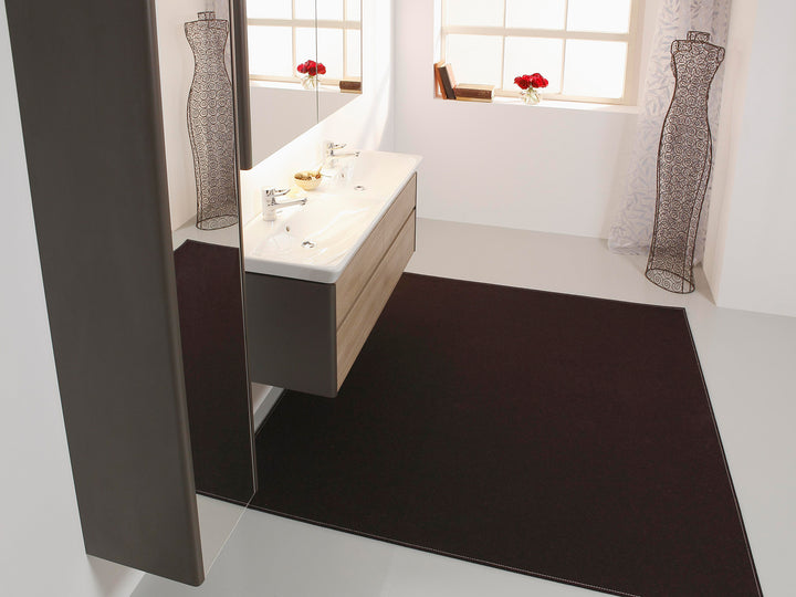 Ruckstuhl Teppich Filz Feltro Color 737 braun meliert Badezimmer