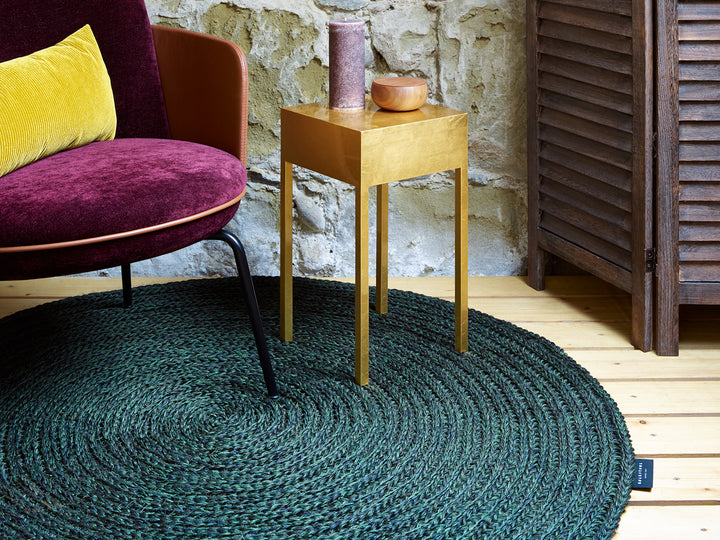 Ruckstuhl Teppich Fique Maglia Rondo 40187 schwarzgrün meliert Steffen