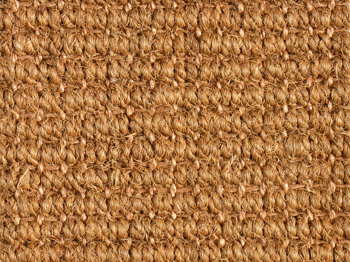 Ruckstuhl Kokosteppich CALICUT in 249 Natur – Makrodetail der Teppichoberfläche