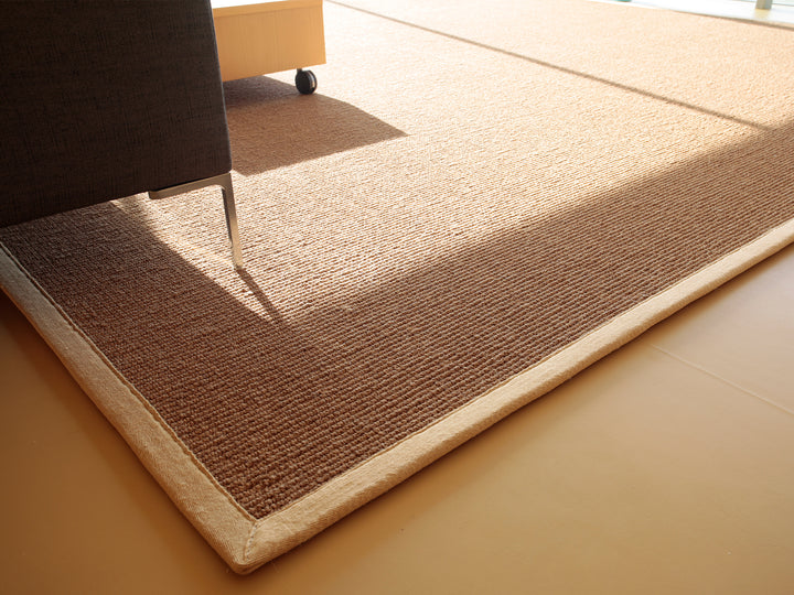 Ruckstuhl Teppich Kokos Calicut 249 natur Wohnzimmer Detailaufnahme