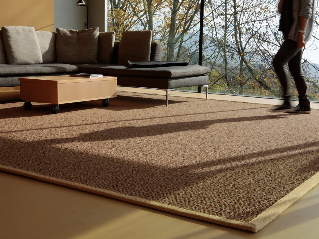 Ruckstuhl Teppich Kokos Calicut 249 natur Wohnzimmer Fenster