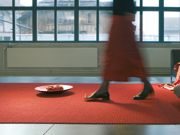 Ruckstuhl Teppich Sisal Manila 10213 imperialrot Läufer silhouette