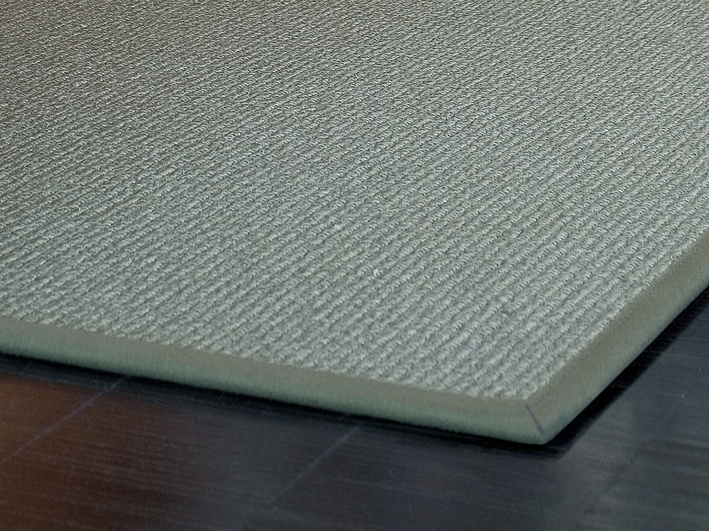 Ruckstuhl Sisalteppich MANILA in 40161 Schilfgrün – Detail der Teppichstruktur, im Ankleidezimmer