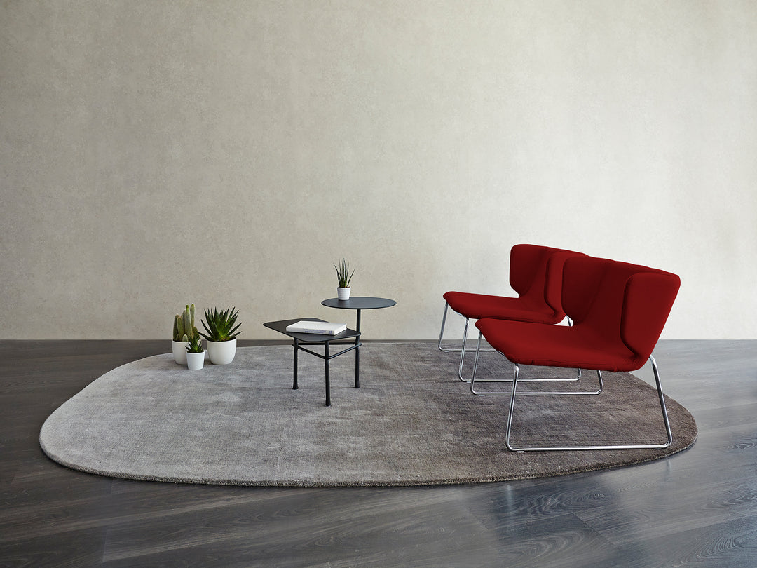 Ruckstuhl Teppich Wolle Balance 70041 schwarzgrau Häberli