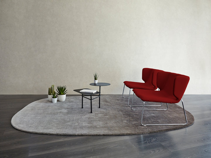 Ruckstuhl Teppich Wolle Balance 70041 schwarzgrau Häberli