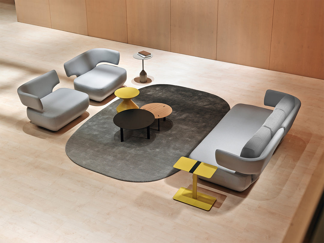 Ruckstuhl Teppich Wolle Balance 70041 schwarzgrau Lounge