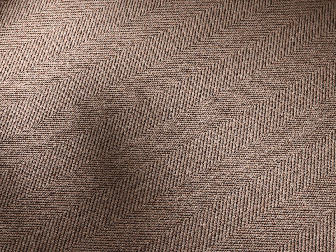 Ruckstuhl Teppich Wolle Herringbone Large 60367 beige Produktansicht