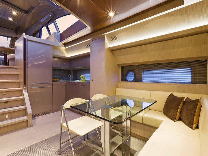 Ruckstuhl Teppich Wolle Lantos 211 beige Yacht Kombüse