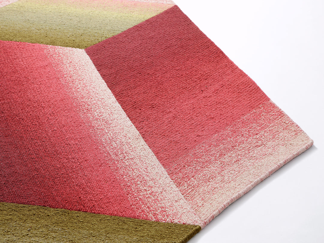 Ruckstuhl Teppich Wolle Logenze 10265 rot grün Produktansicht 2