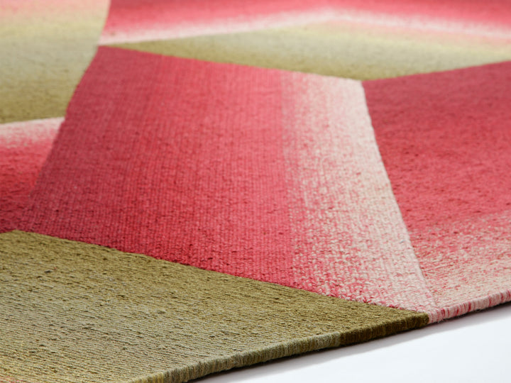 Ruckstuhl Teppich Wolle Logenze 10265 rot grün Produktansicht 3