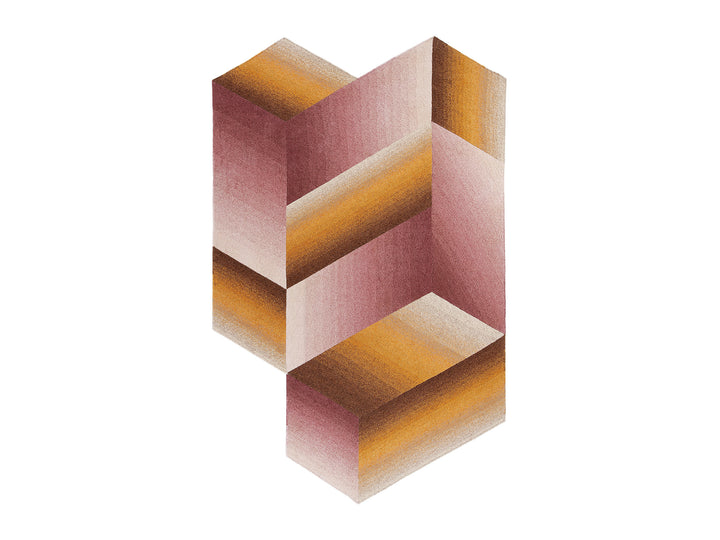 Ruckstuhl Teppich Wolle Logenze 10269 rose orange Beispiel