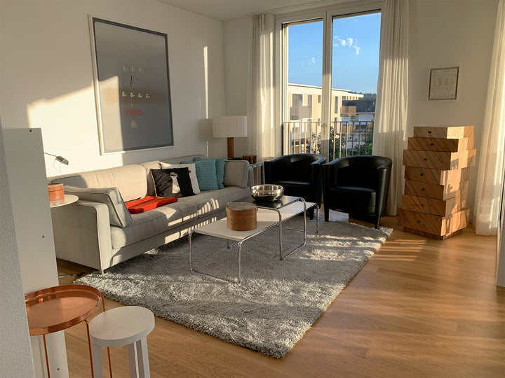 Ruckstuhl Teppich Wolle Schwarznase Luem Privatwohnung
