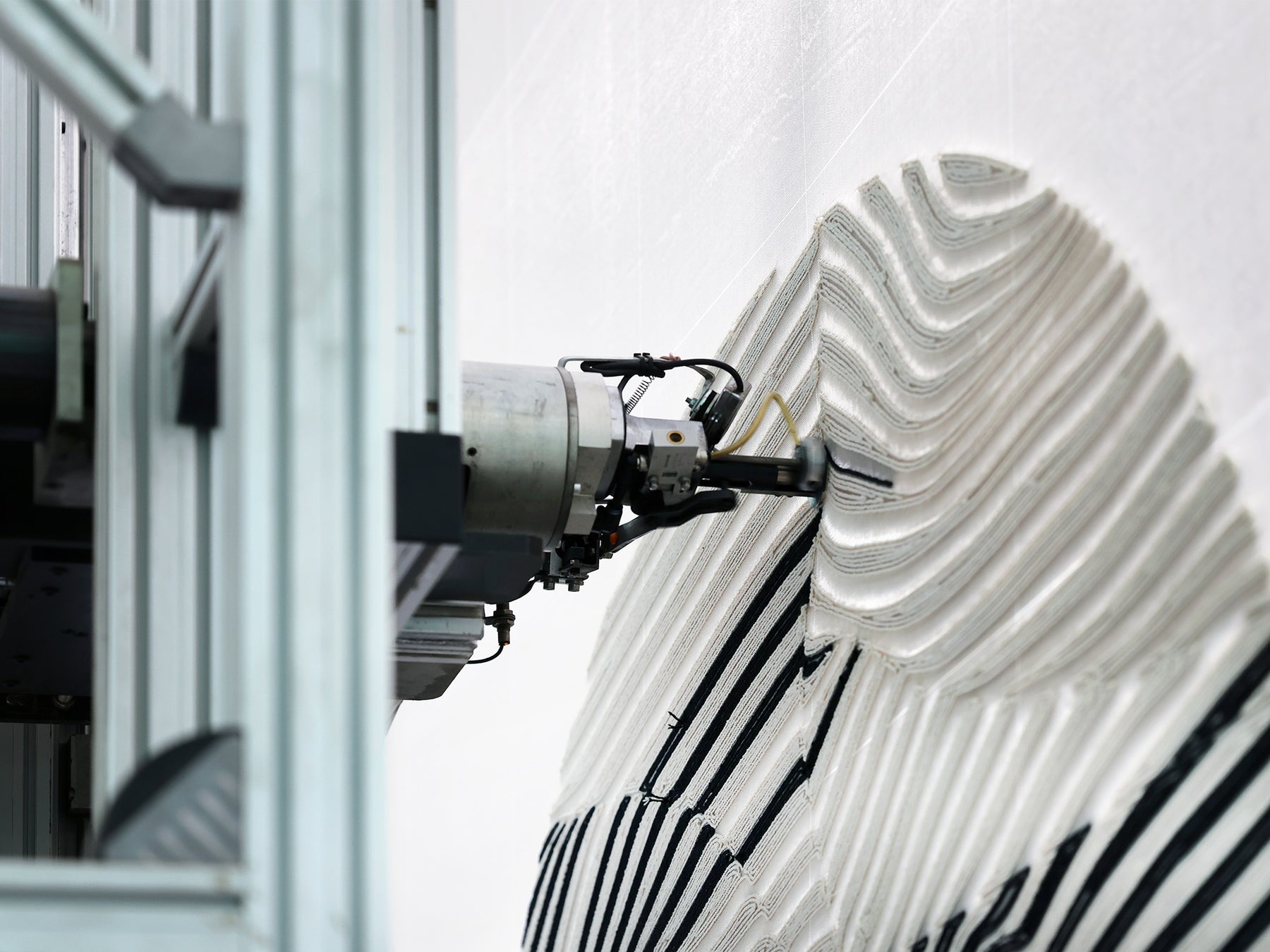 Ruckstuhl Teppich aus Recyclingwolle STRIPES – Detailansicht